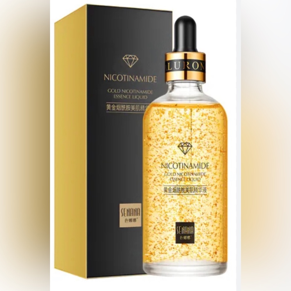 Nicotinamide Liquid 24K Gold Anti Aging Moisturizer with Hyaluronic Acid